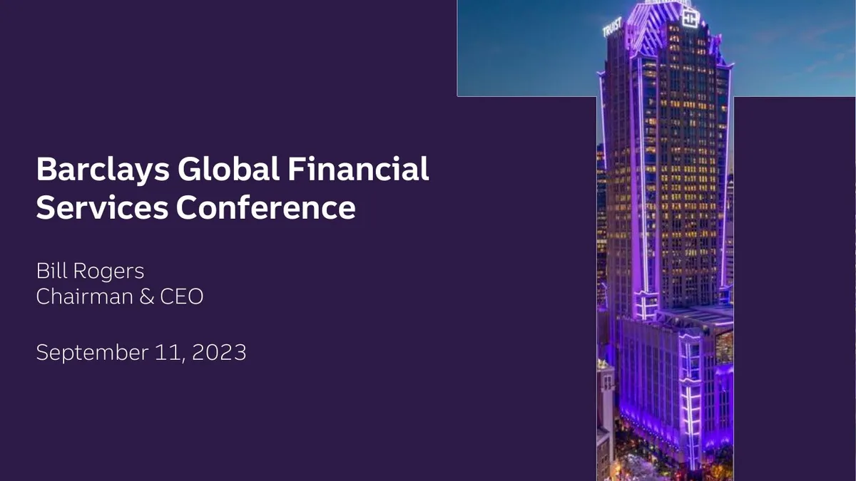 Barclays Global Financial Services Conference 2023 · slide 1
