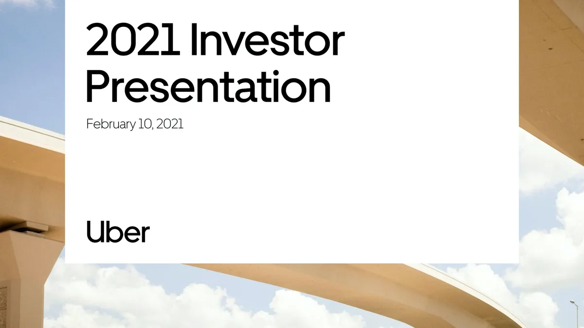 Uber | Investor Presentation Deck | 56 slides · slide 1