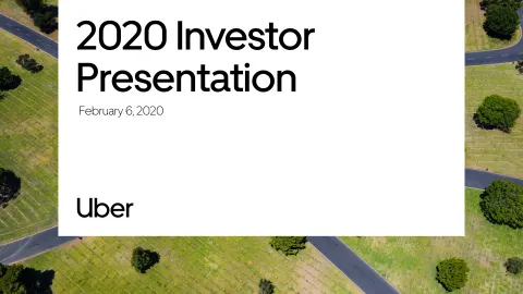 Uber | Investor Presentation Deck | 39 slides