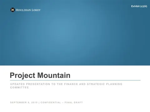 Houlihan Lokey | Investment Banking Pitch Book | 43 slides