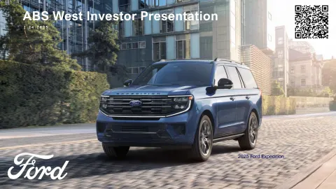 Ford | Investor Presentation Deck | 110 slides