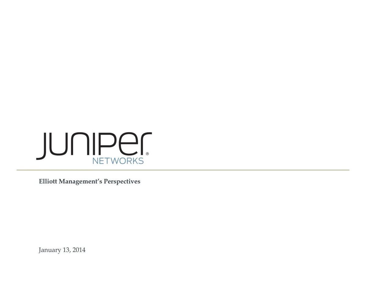 Juniper Networks (JNPR) · slide 1