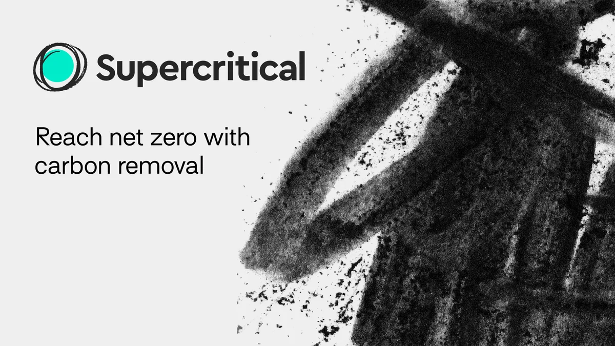 Supercritical Series A pitch deck: Climate startup raises $13 million · slide 1