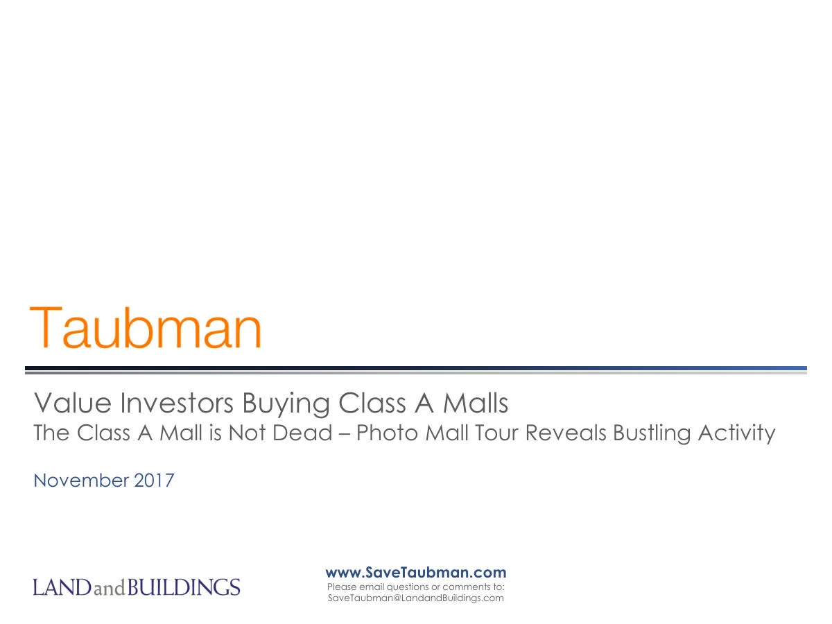 Taubman Centers, Inc. (TCO) · slide 1