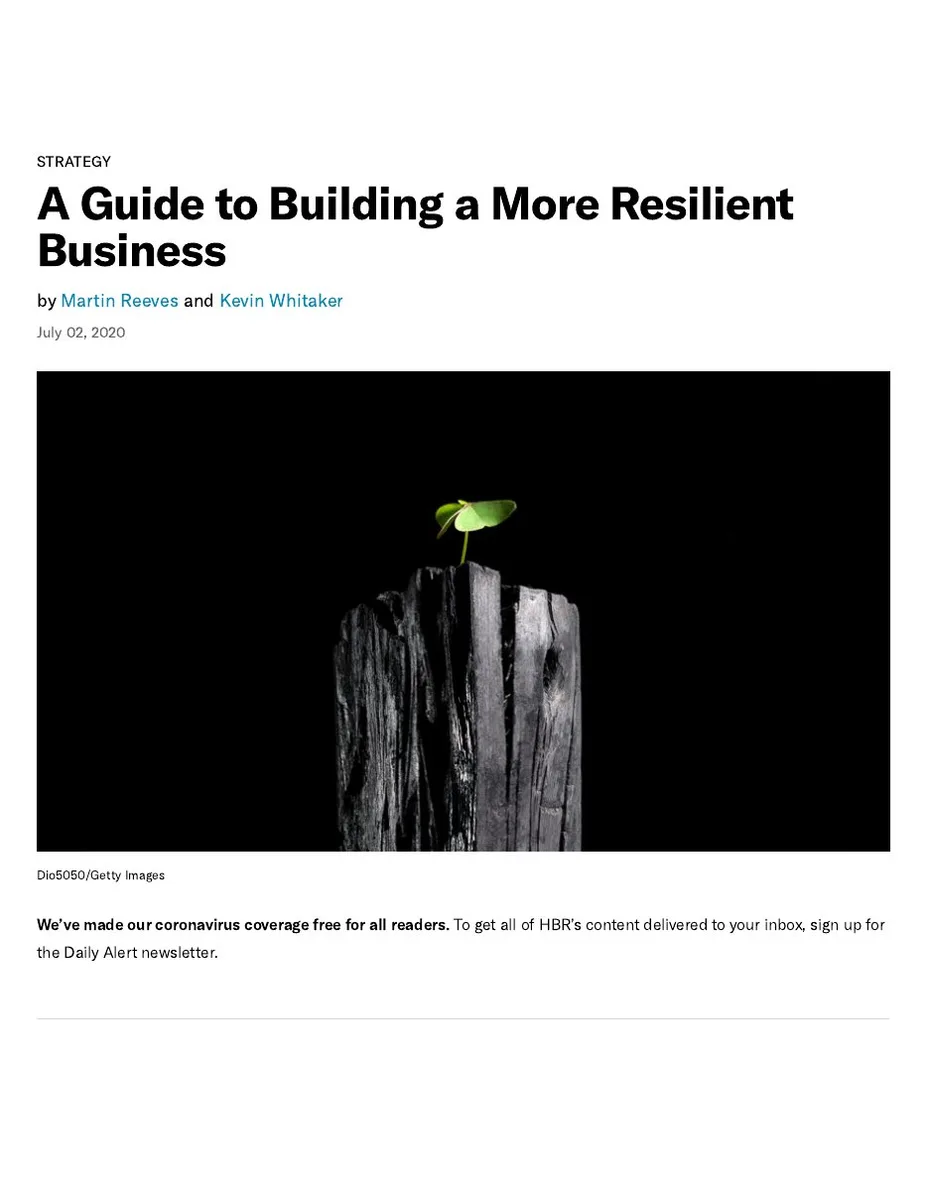 This appears to be a screenshot of an HBR article header.