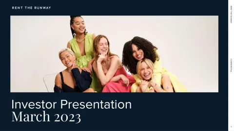 Rent The Runway | Investor Presentation Deck | 17 slides