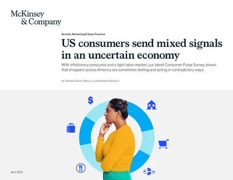 US consumers send mixed signals in an uncertain economy