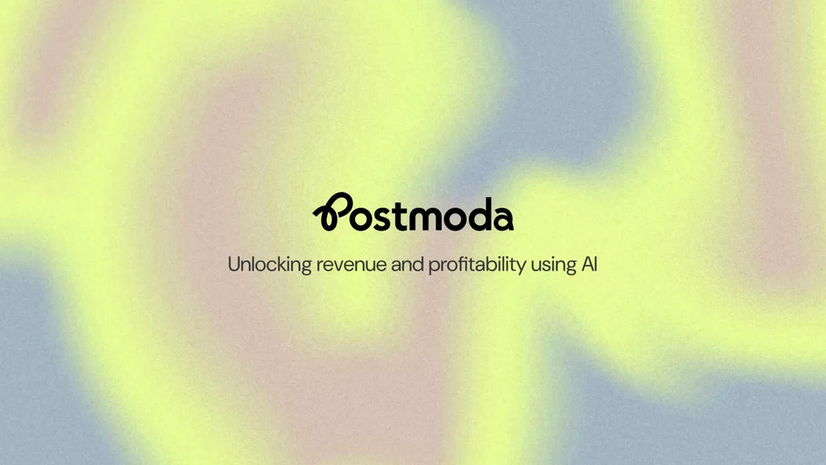 Startup pitch deck: Luxury marketplace Postmoda raises new funding · slide 1