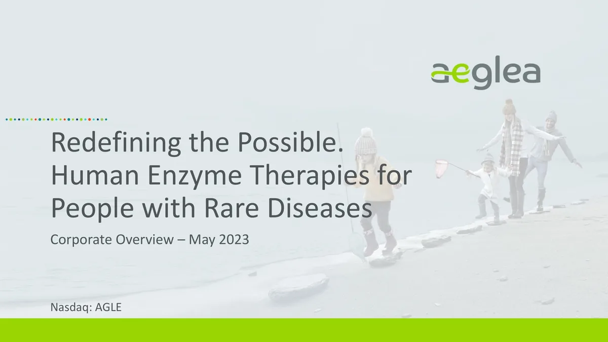Aeglea BioTherapeutics | Investor Presentation Deck | 38 slides · slide 1
