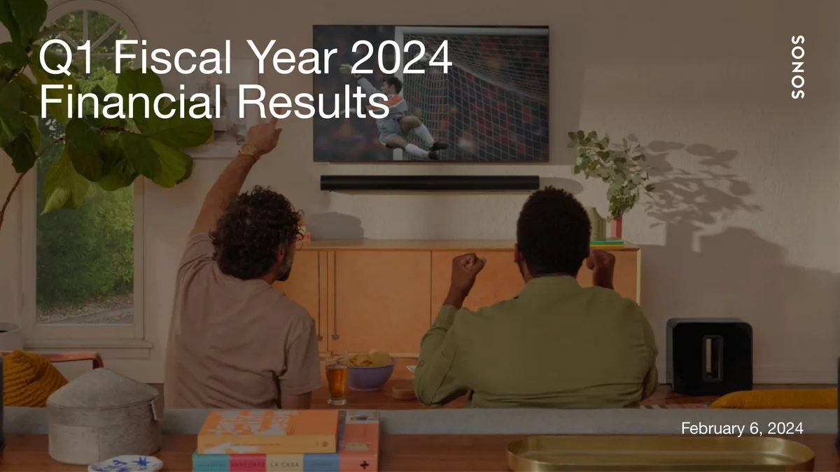 Sonos | Results Presentation Deck | 34 slides · slide 1