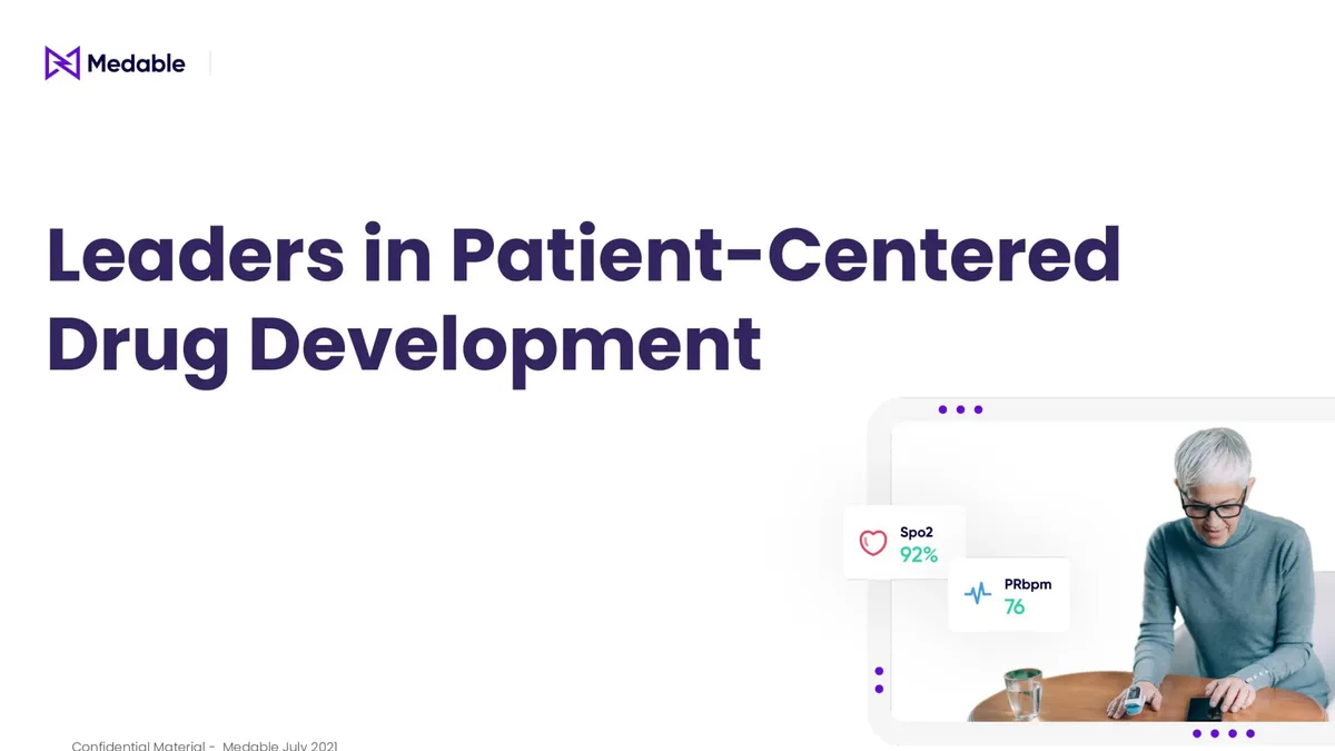The slide includes a visual representation of remote patient monitoring metrics (Spo2 92%, PRbpm 76).