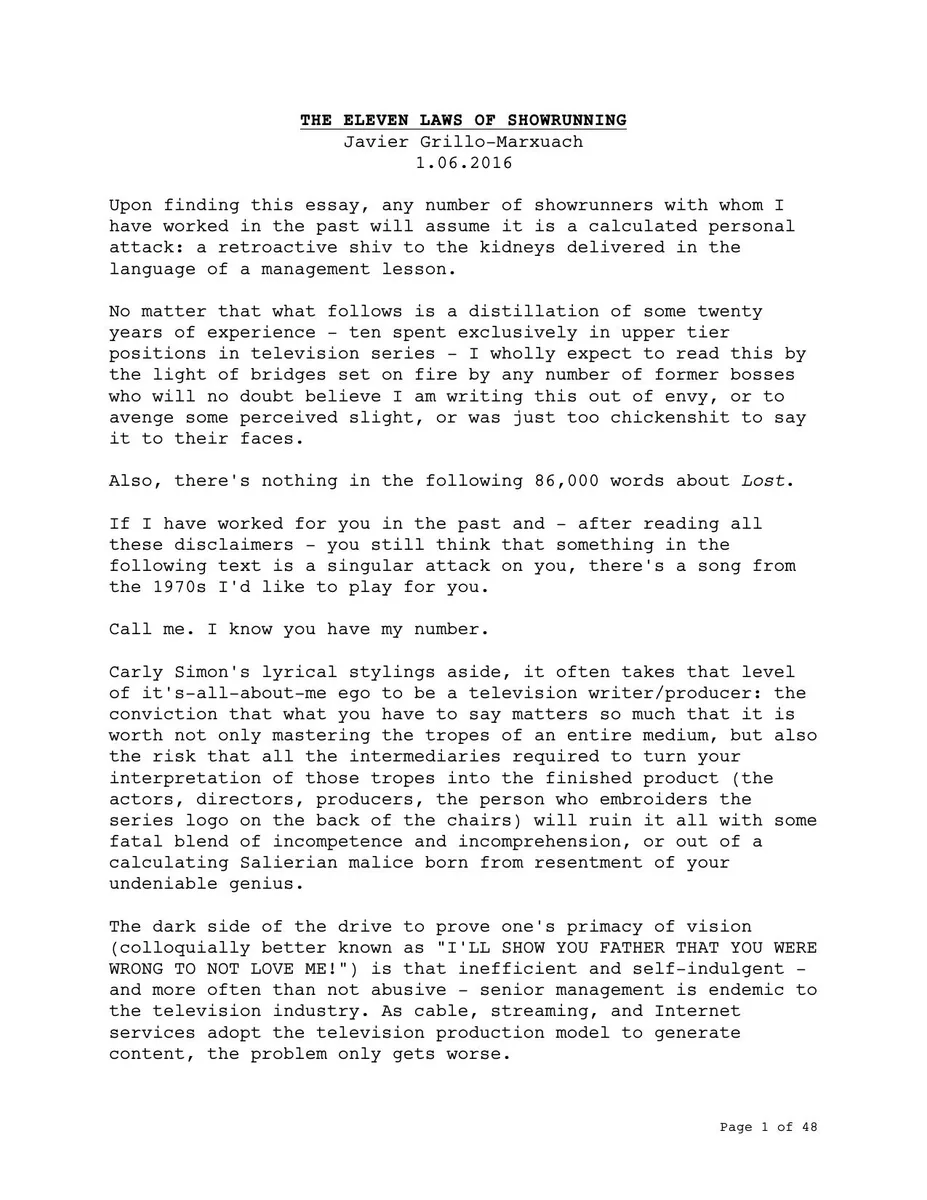 This appears to be the first page of a 48-page document/essay.