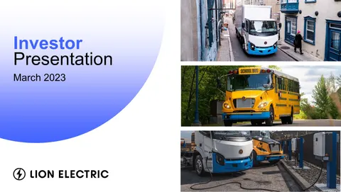 Lion Electric | Investor Presentation Deck | 33 slides