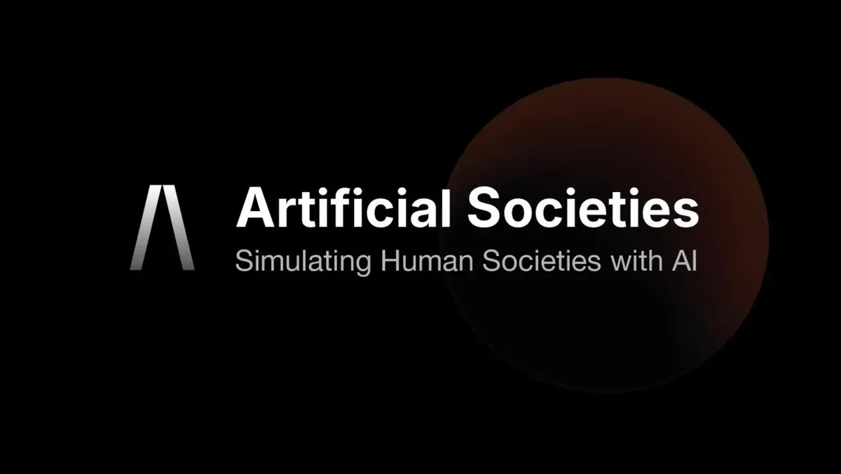 Artificial Societies raised a $5.35 million round with this deck · slide 1