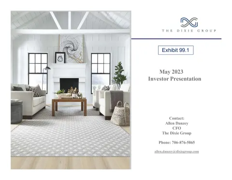 The Dixie Group | Investor Presentation Deck | 18 slides