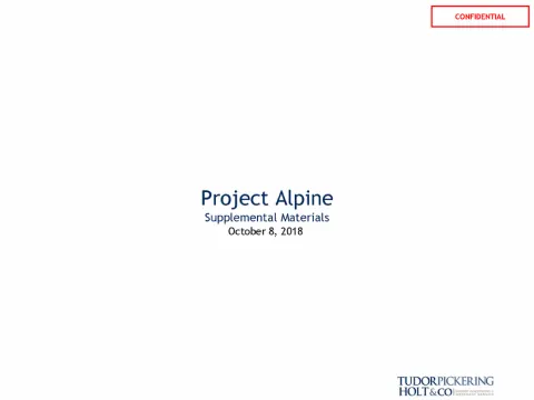 Tudor, Pickering, Holt &amp; Co | Investment Banking Pitch Book | 12 slides