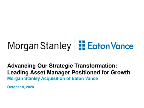 Morgan Stanley | Mergers and Acquisitions Presentation Deck | 21 slides