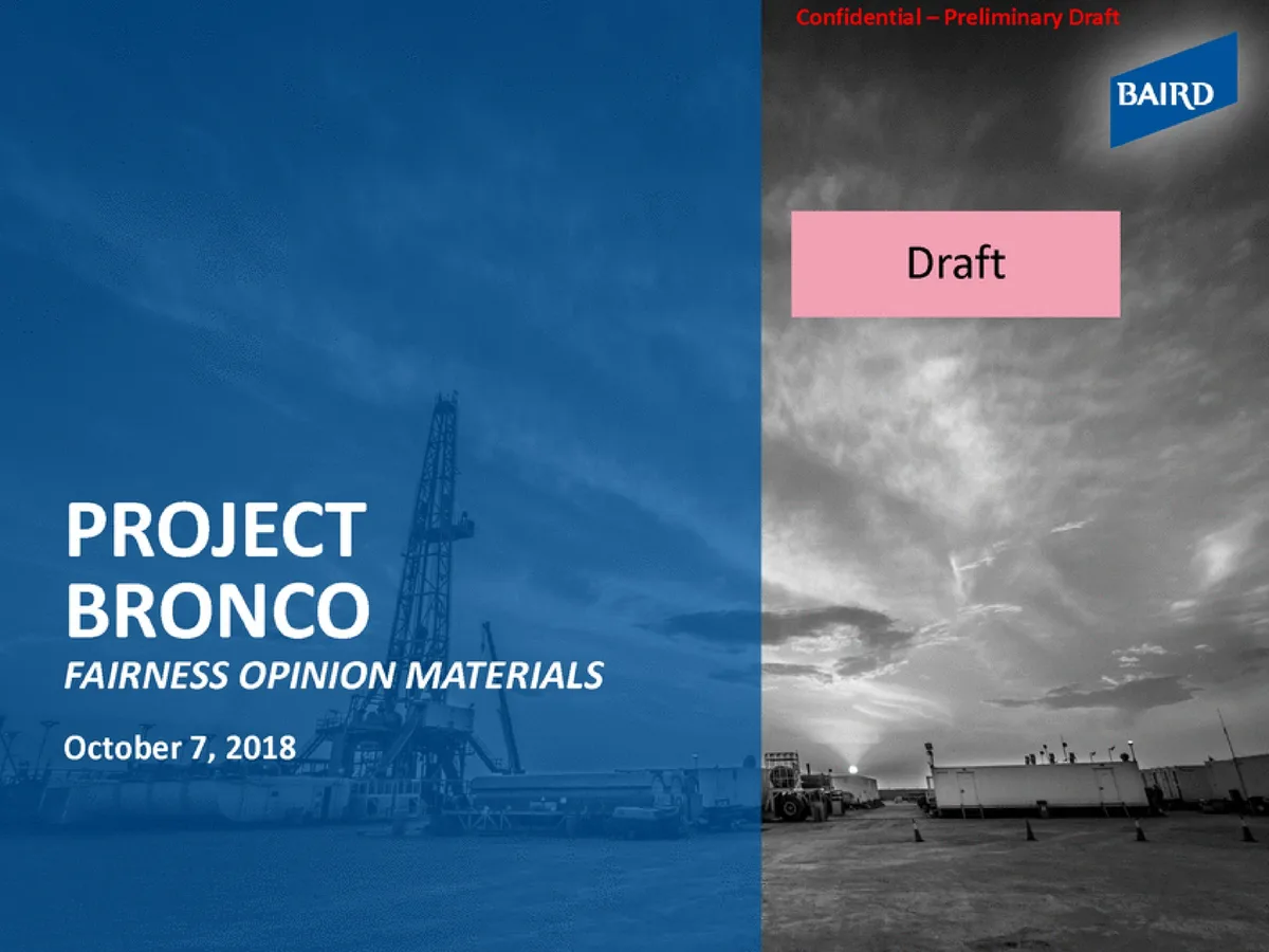 Baird | Investment Banking Pitch Book | 80 slides · slide 1