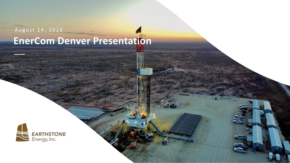 Earthstone Energy | Investor Conference Presentation Deck | 32 slides · slide 1