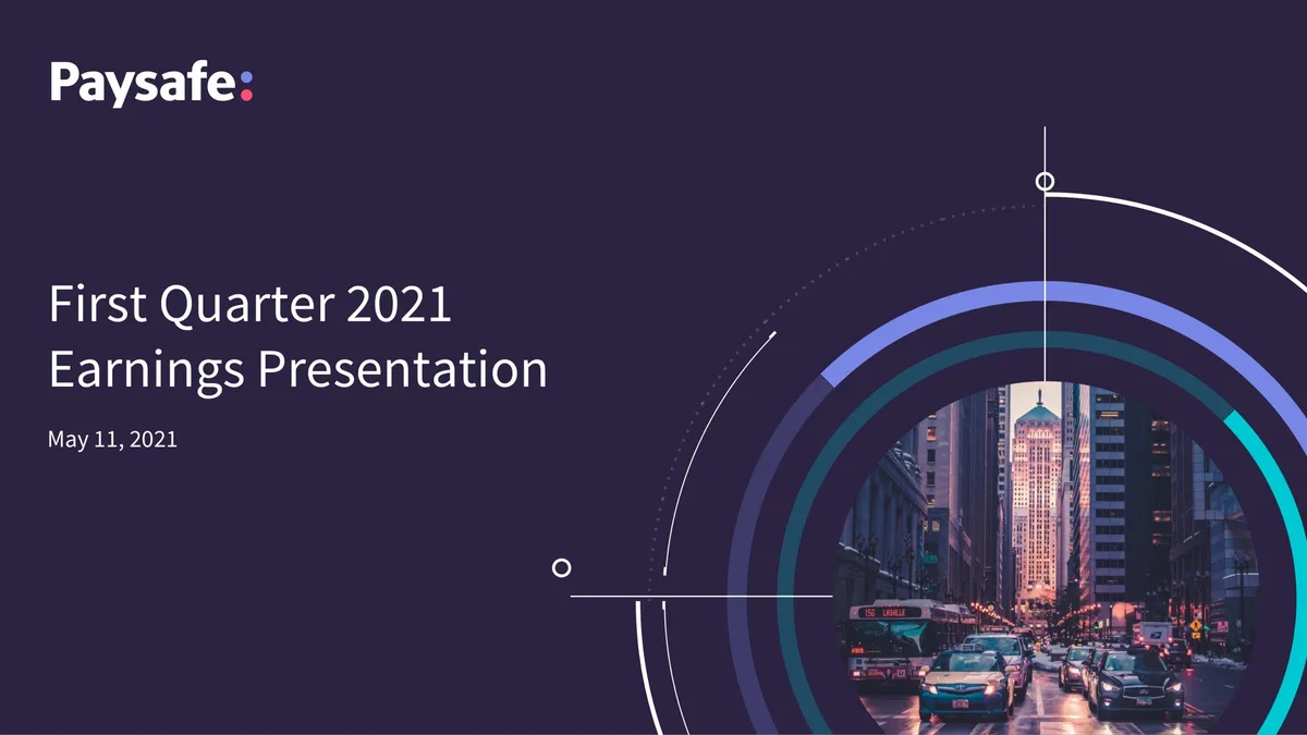 Paysafe | Results Presentation Deck | 21 slides · slide 1