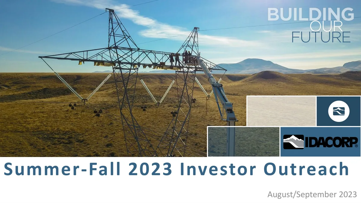 Idacorp | Investor Presentation Deck | 43 slides · slide 1