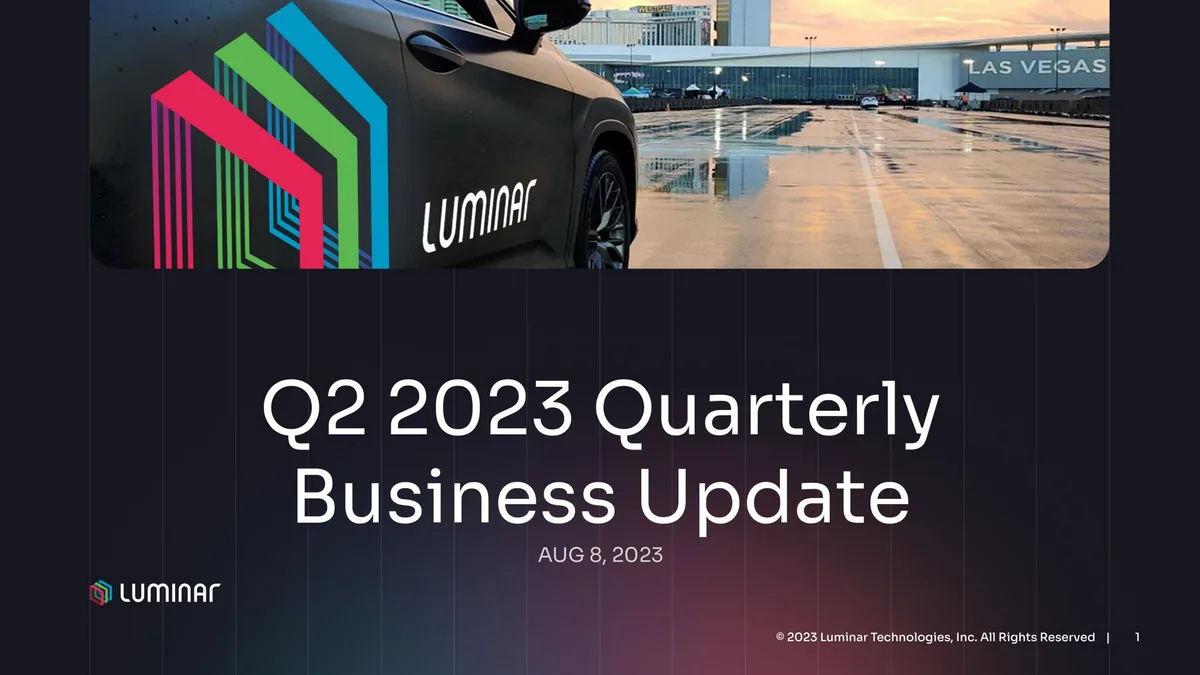 Luminar | Results Presentation Deck | 19 slides · slide 1
