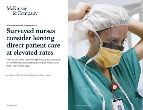 Surveyed nurses consider leaving direct patient care at elevated rates