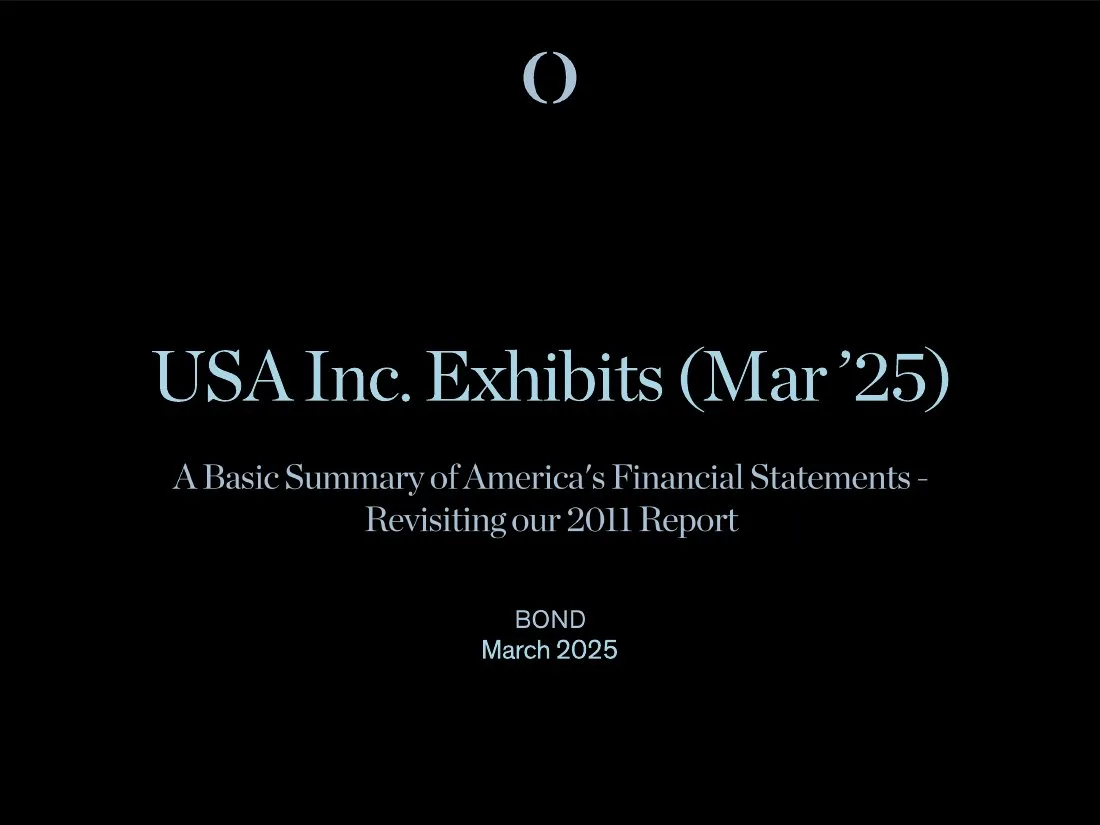 The slide serves as a title page for a report revisiting a 2011 analysis of US financial statements.