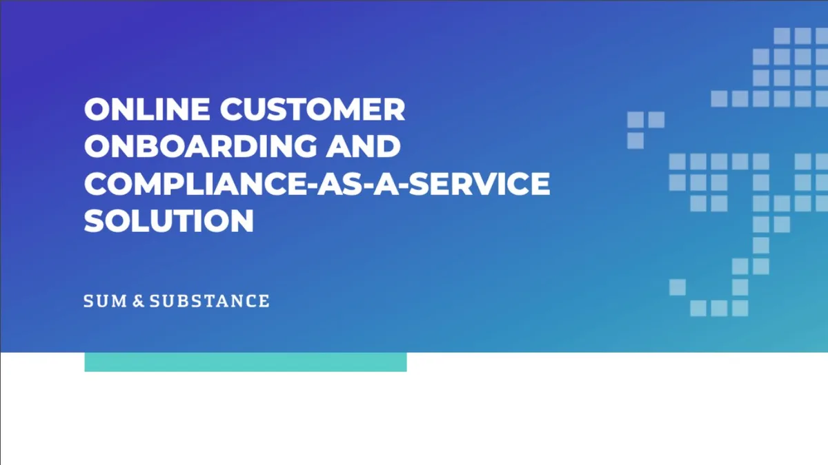 Pitch deck: AI startup Sumsub raises $6 million Series A · slide 1