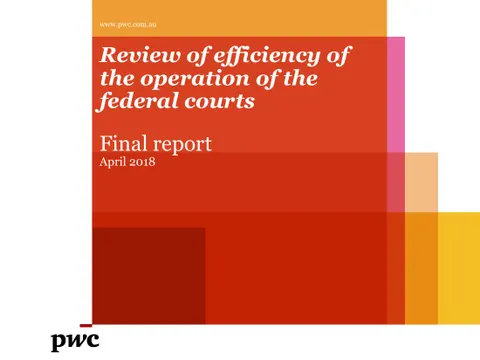 Review of efficiency of the operation of the federal courts