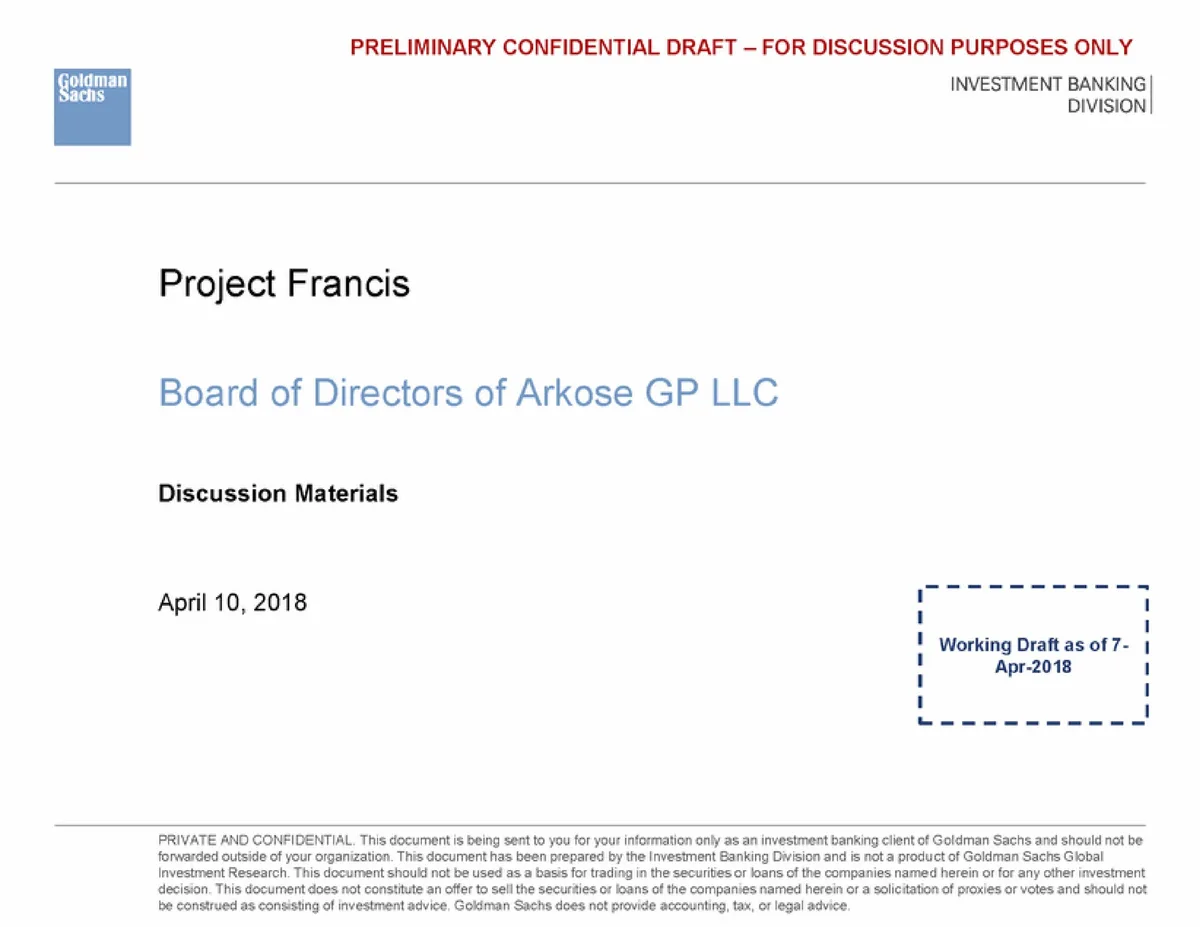 Goldman Sachs | Investment Banking Pitch Book | 42 slides · slide 1
