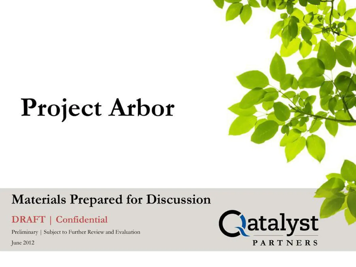 Qatalyst Partners | Investment Banking Pitch Book | 8 slides · slide 1