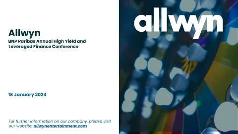 Allwyn | Investor Conference Presentation Deck | 41 slides