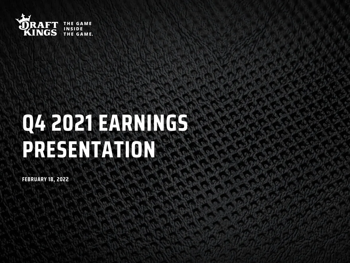 DraftKings | Results Presentation Deck | 11 slides · slide 1