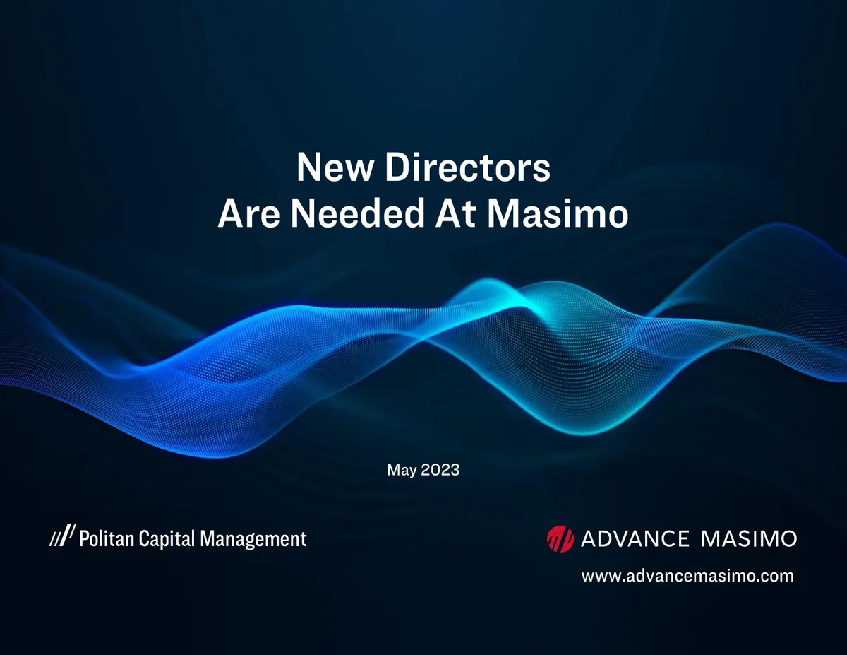 Politan Capital Masimo Presentation May 2023 · slide 1