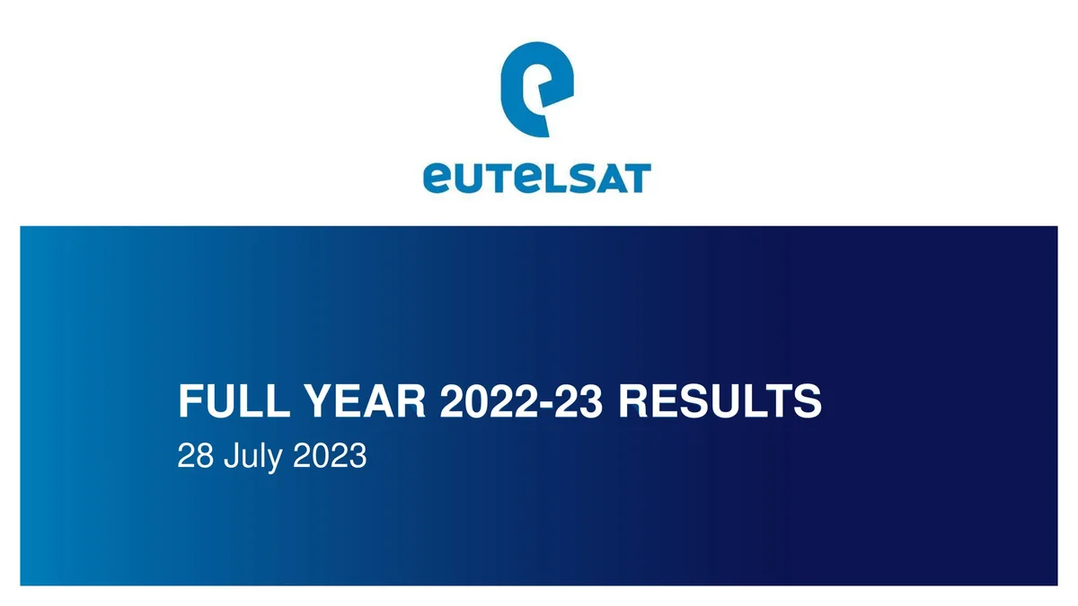 Eutelsat | Results Presentation Deck | 28 slides · slide 1