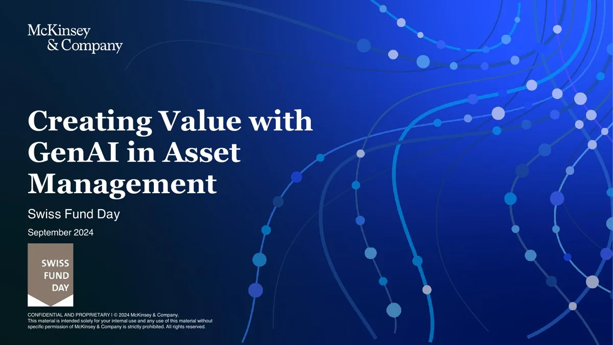 Creating Value with GenAI in Asset Management · slide 1