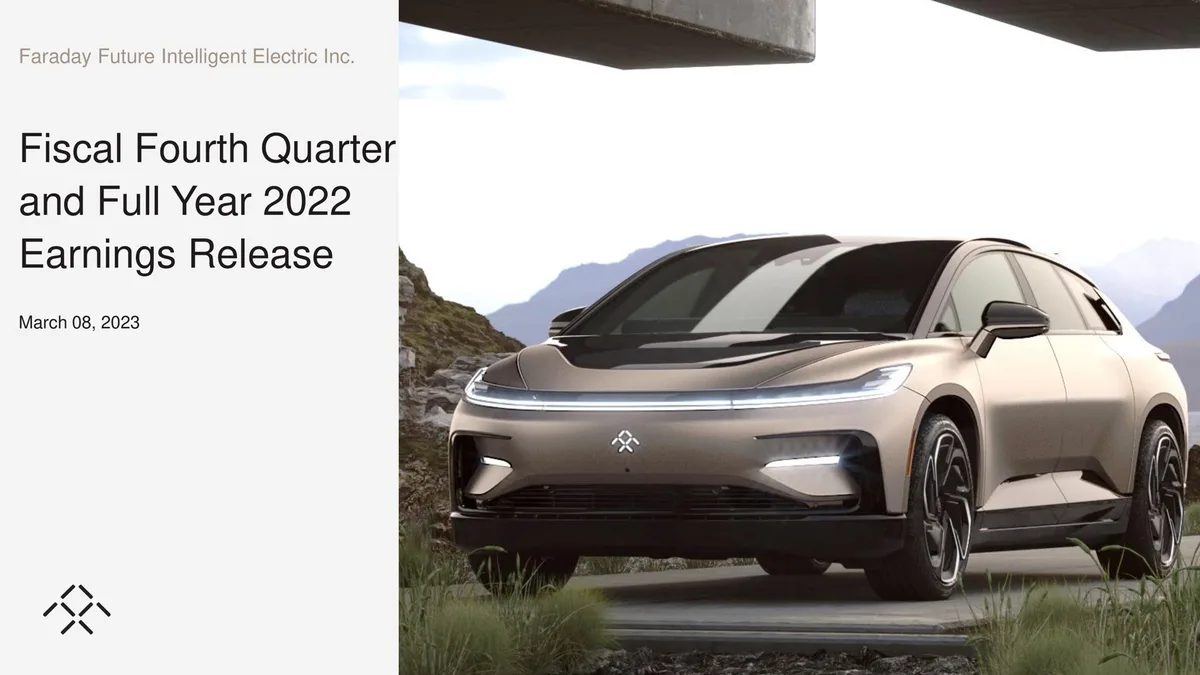 Faraday Future | Results Presentation Deck | 24 slides · slide 1