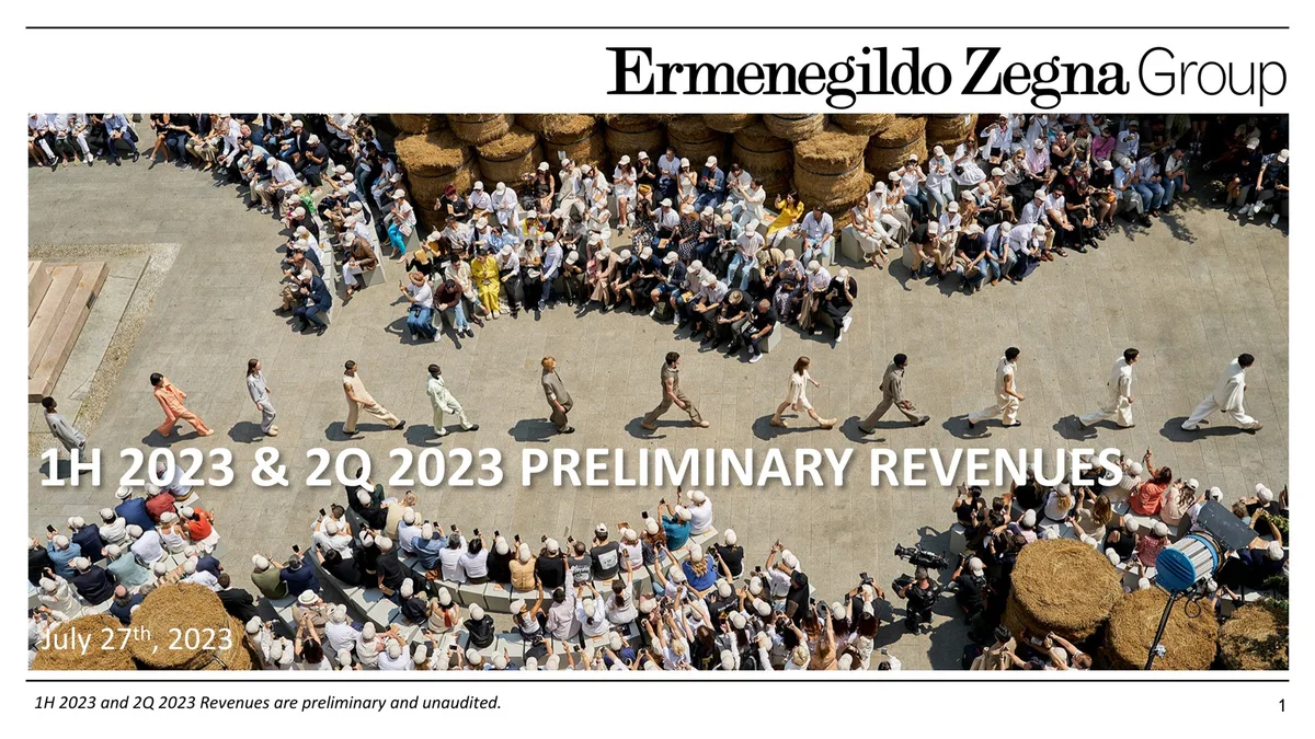 Includes company logo, title, date, and a disclaimer about the preliminary nature of the data.