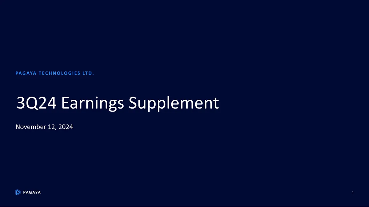 Pagaya | Results Presentation Deck | 23 slides · slide 1