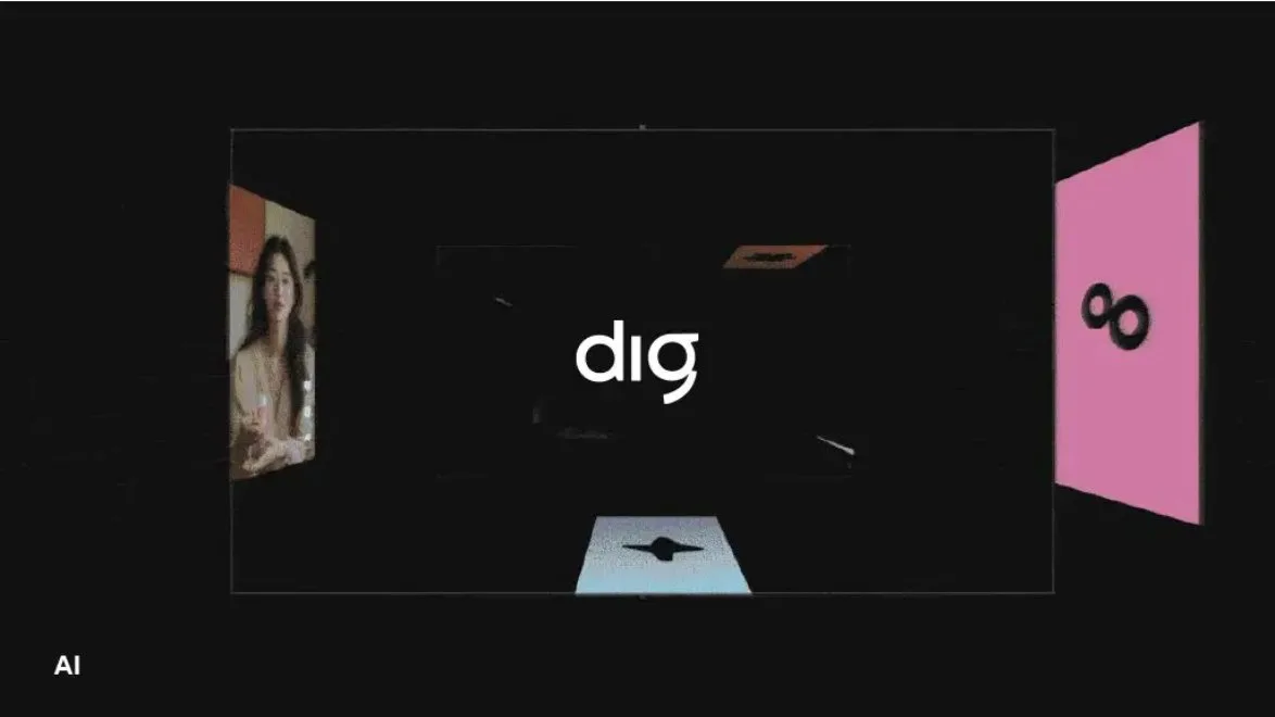 The slide appears to be a stylized, possibly animated, cover slide with a dark background and floating UI elements.