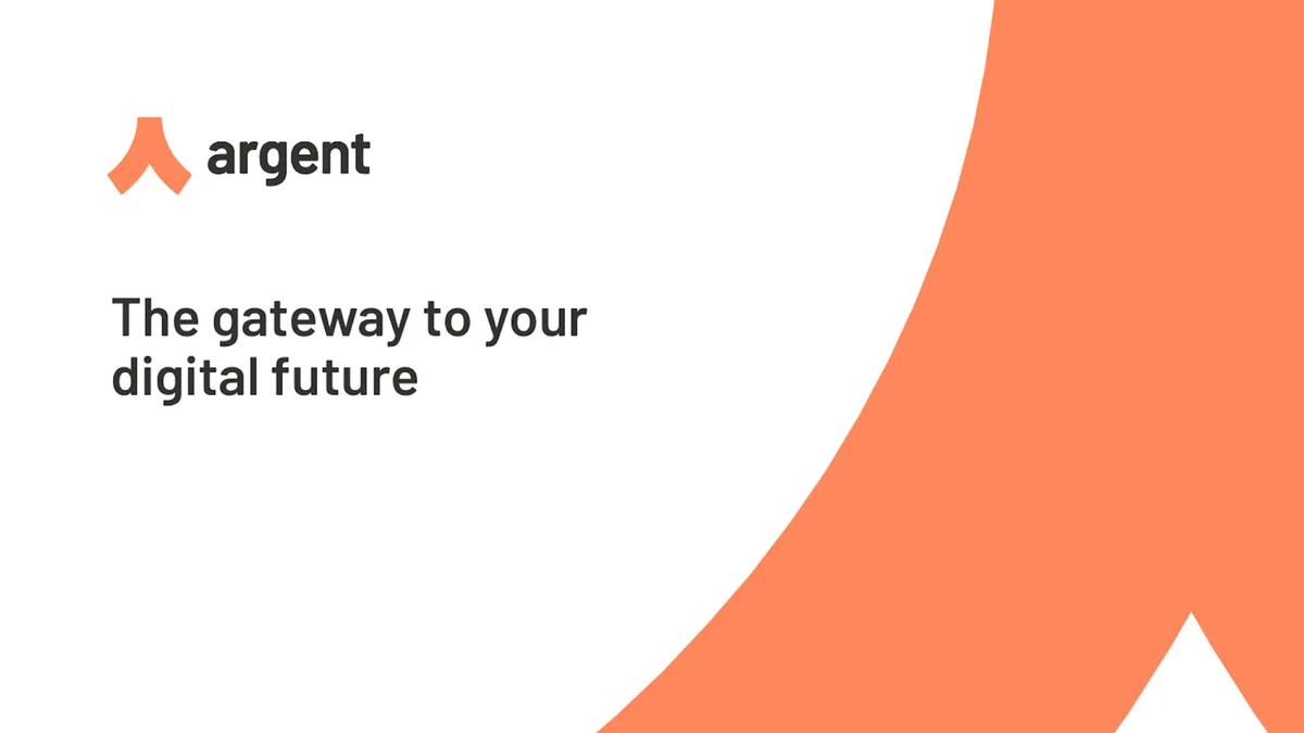 Argent: Cryptocurrency startup raised $40m with this pitch deck · slide 1