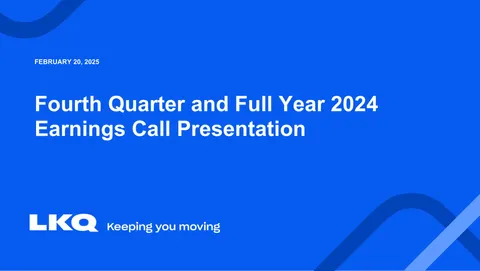 LKQ | Results Presentation Deck | 23 slides