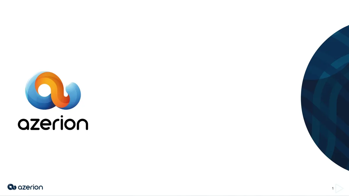 Azerion | Investor Presentation Deck | 27 slides · slide 1