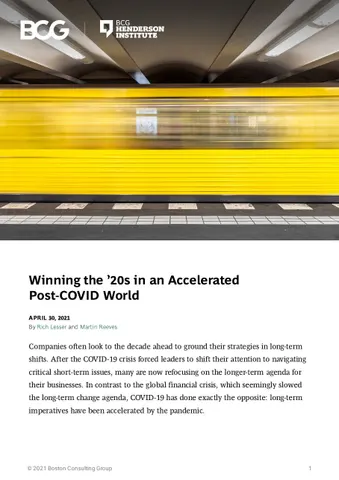 COVID-19 BCG Perspectives Series Global Restart: Key Dynamics