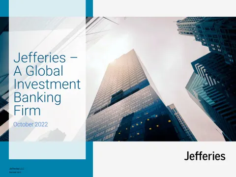 Jefferies Financial Group | Credit Presentation Deck | 17 slides