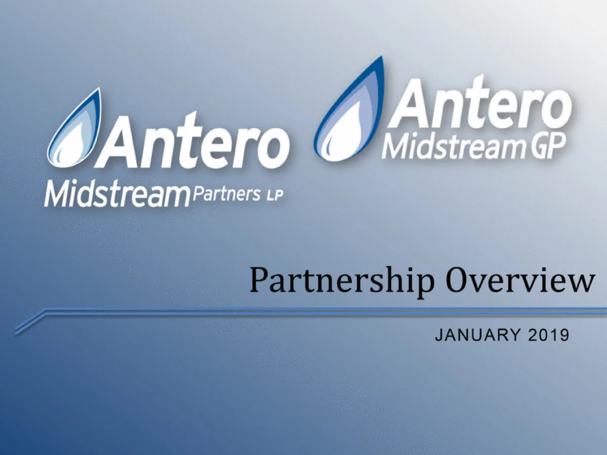 Antero Midstream Partners | Mergers and Acquisitions Presentation Deck | 31 slides · slide 1
