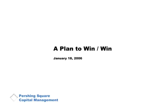 Pershing Square | Activist Presentation Deck | 58 slides