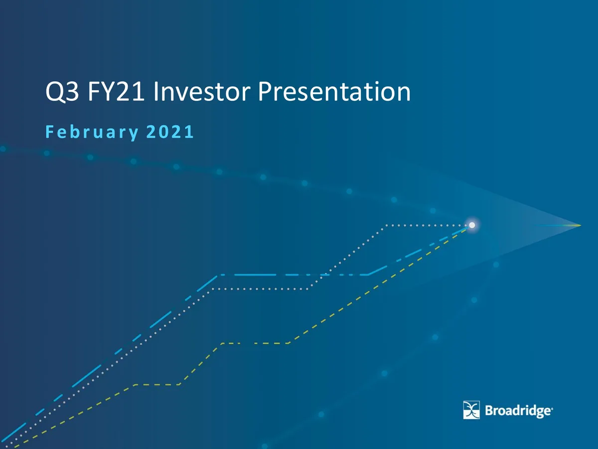 Broadridge Financial Solutions | Results Presentation Deck | 54 slides · slide 1