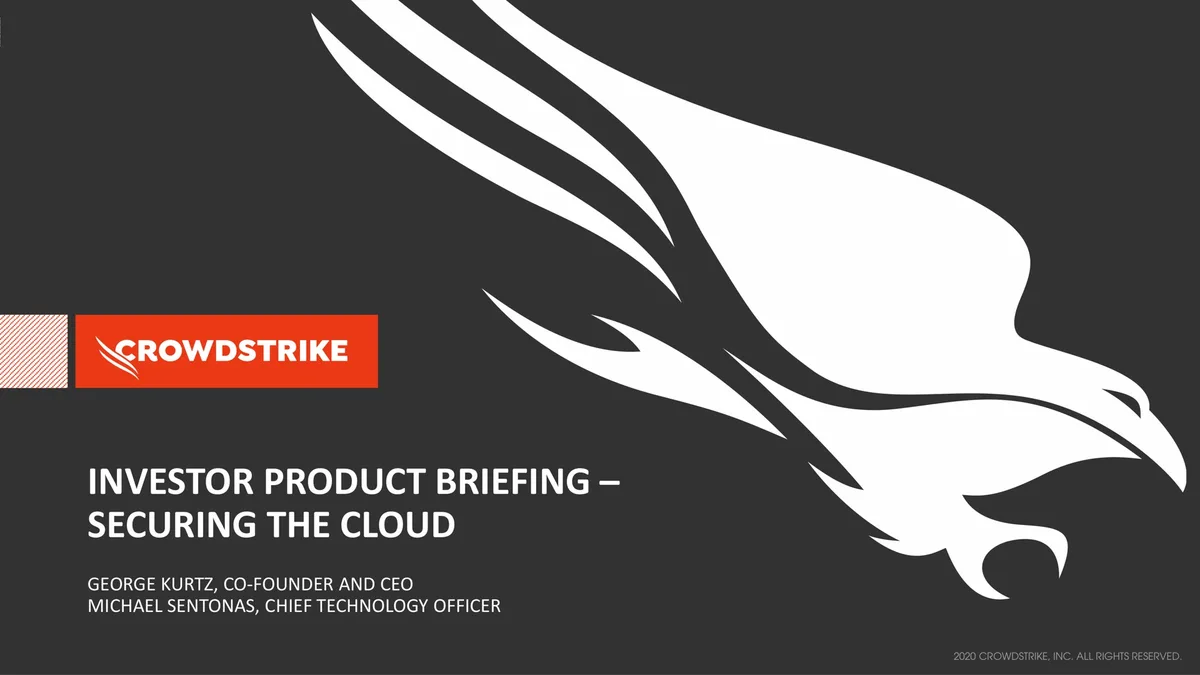 Crowdstrike | Investor Day Presentation Deck | 22 slides · slide 1